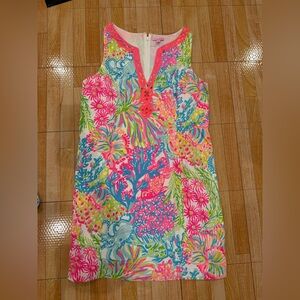 Lilly Pulitzer Pink and Blue Patterned Dress- size 16 women’s